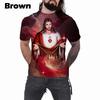 Jesus Christian 3D Printing T Shirt Jesus Loves Every Christian Believer T-shirt Jesus Holding a Lamb Casual Short Sleeve Tee