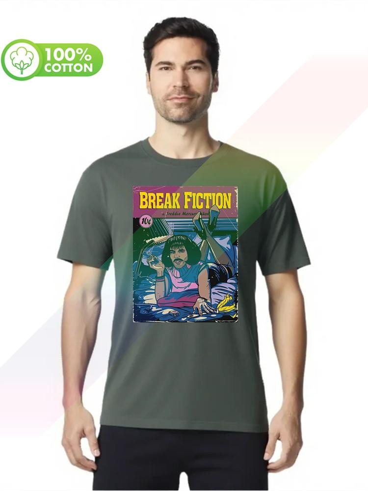 100% Cotton Round Neck Heavy Weight Men's T-shirt Break Fiction Freddie Mercury I Want To Break Free Pulp Fiction S-xxxl Tops