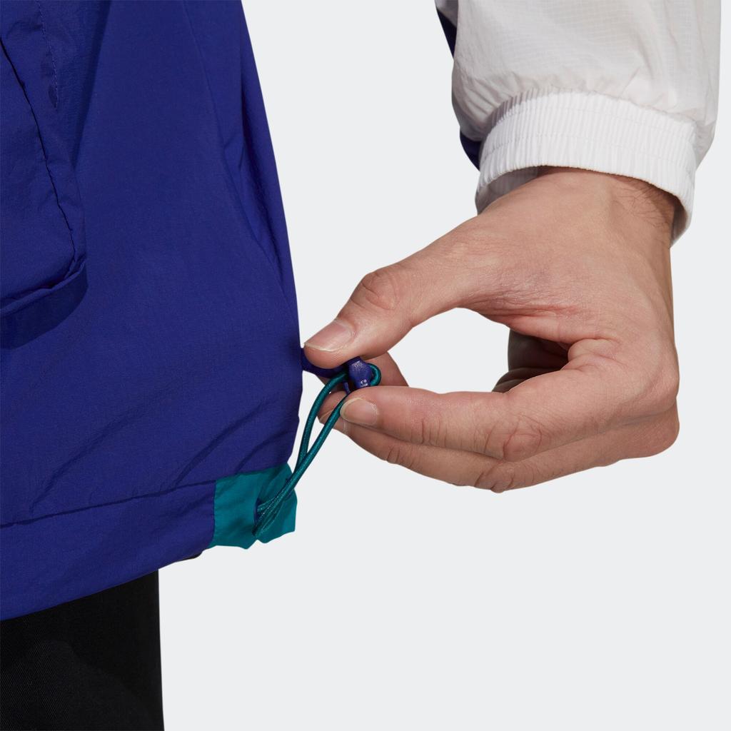 Adidas Originals Trefoil St Ltwind Wvjk Casual Breathable Sports Stand Collar Jacket Men Jackets Blue White HE9931