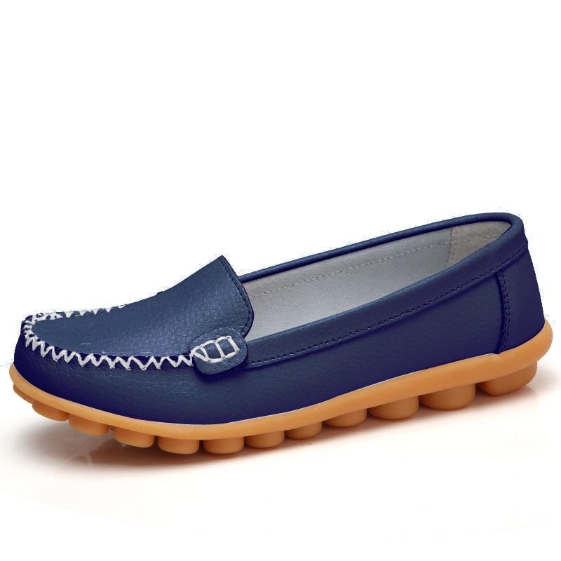 Модные женские туфли Zanpace из натуральной кожи, женские мокасины, мокасины для мам, мягкие повседневные женские туфли для вождения, балетки, туфли на платформе