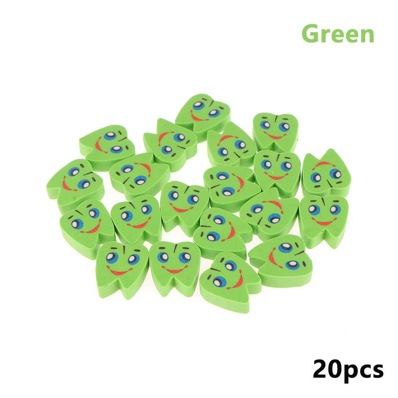 20 шт./упаковка резиновые ластики в форме моляра для зубов стоматологическая клиника школьный подарок студент резина