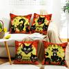New Halloween Throw Pillow Cover Cushion Cover Decoration Living Room Sofa Decoration Linen Printed Cushion