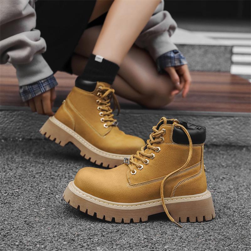 Ботинки Martin мужские на толстой подошве, зимние, бархатные, высокие, британского стиля, короткие, локомотивные, инструментальные 66621-P