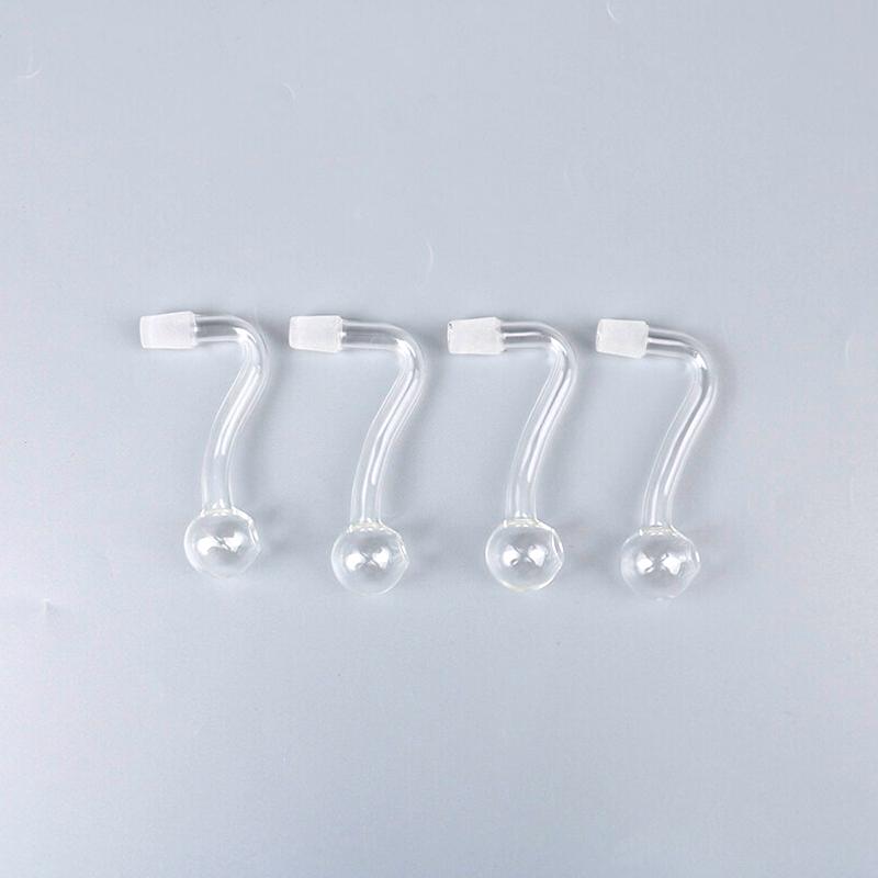 1/4PC Фильтрованные аксессуары Фильтрованный дым Высококачественная водопроводная трубка Высокое боросиликатное стекло DIY двойного назначения изогнутая трубка