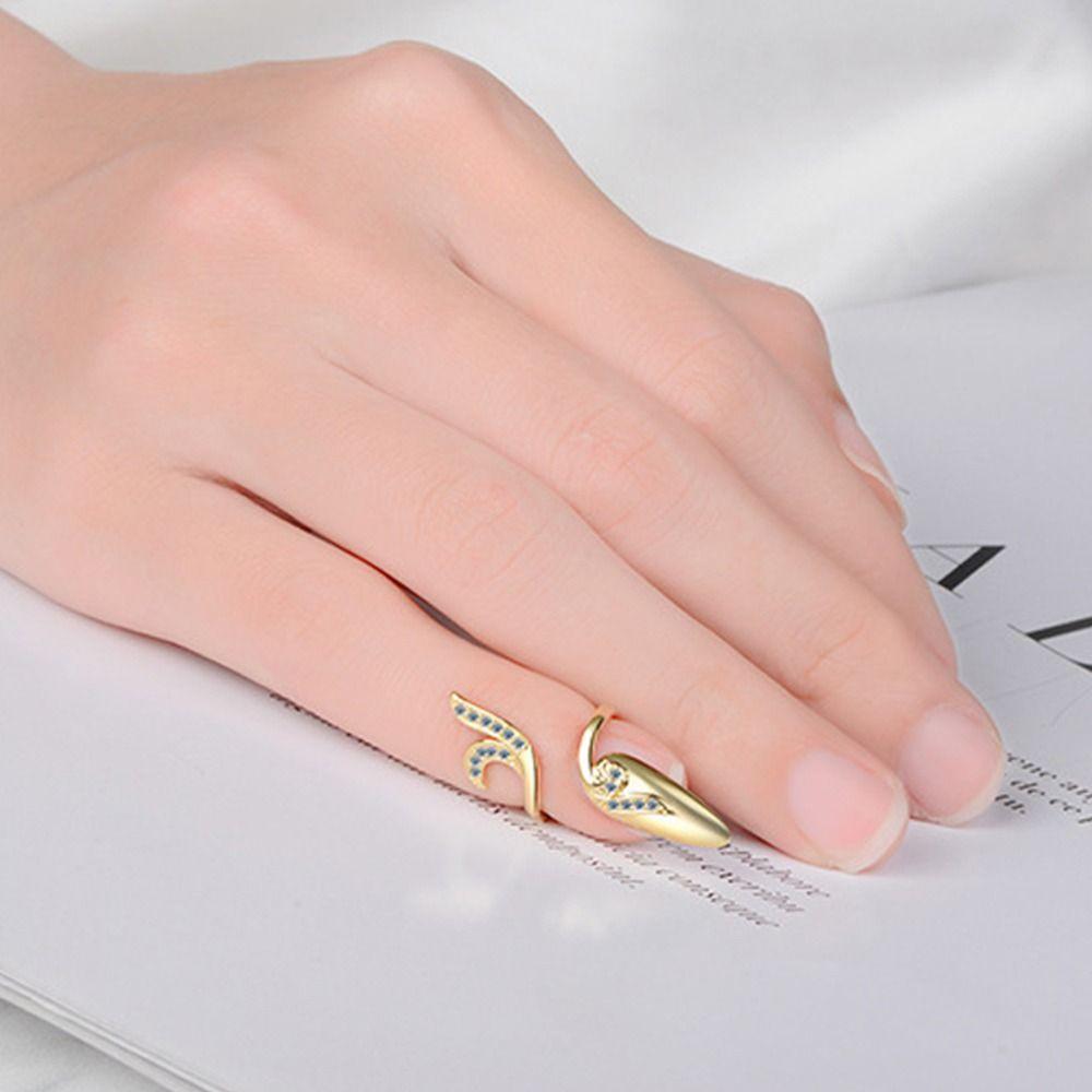Opening Ring Girl Gift Zinc Zinc Alloy Finger Ring Fashion Jewelry Fingernail Protective Women Nail Ring