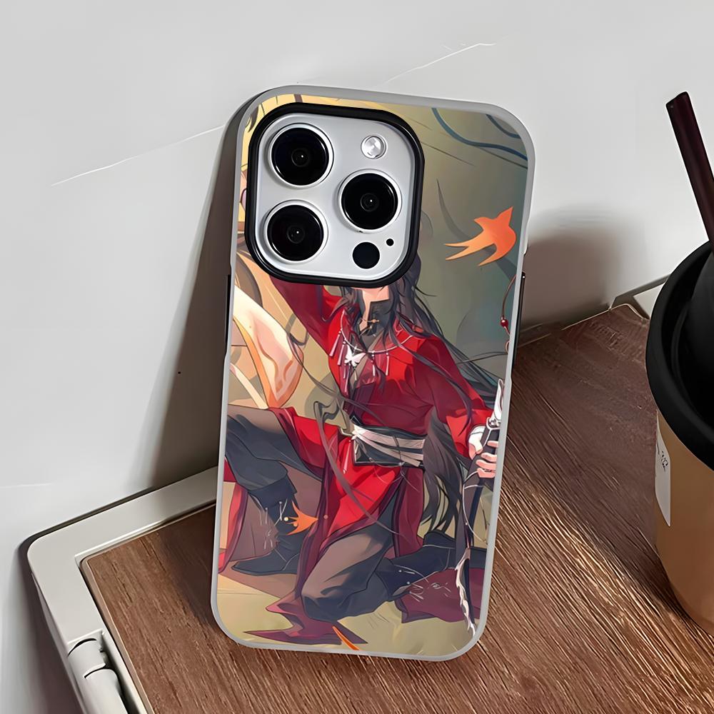 Чехол для телефона 'Благословение Небесных Чиновников' для IPhone 17 Air 16 E 15 14 Plus 13 12 11 Pro Max, Желейный, 2 в 1, Защитный Чехол