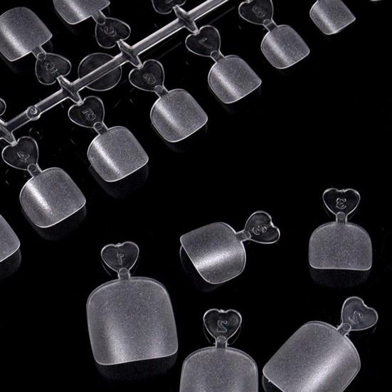 240/504 Pcs DIY Pedicure Patches Square Toe Nail Tip Press On Full Cover False Toenail Extension Kit Clear Matte Fake Nails