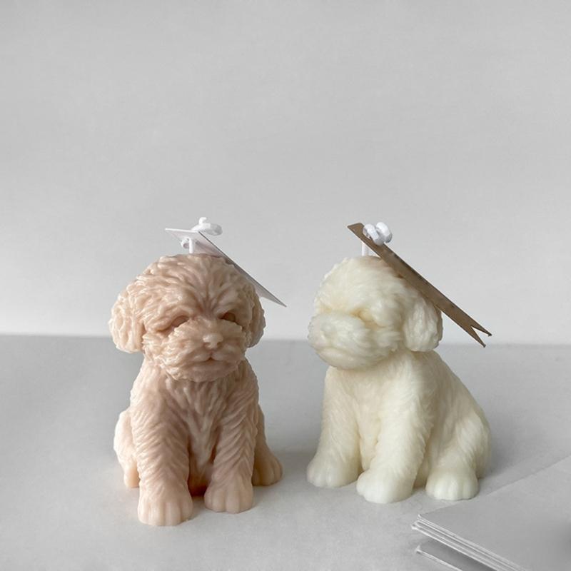 Прекрасная форма в форме собаки, 3D формы для животных, форма для литья мыла для ароматерапии, подарок ручной работы для влюбленных