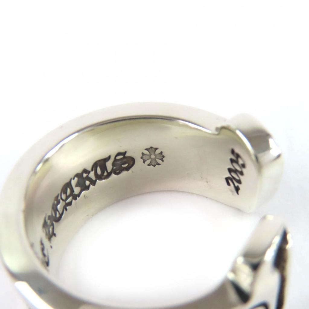 Отличное кольцо CHROME HEARTS Большое кольцо с меткой-свитком Серебро 925 мужское Б/У