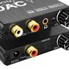 Digital To Analog Audio Converter Fiber Coaxial 192khz Digital To Analog L/R RCA Converter +Bass Adjustment Knob 192KHZ