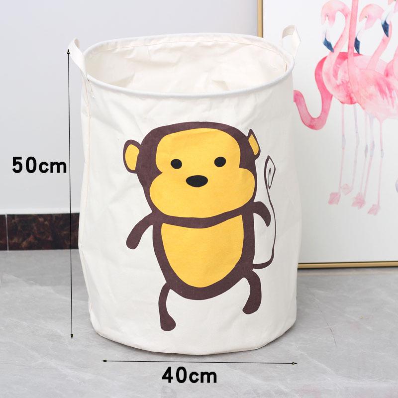 Extra Large Cotton Linen Folding Laundry Basket and Toy Hamper