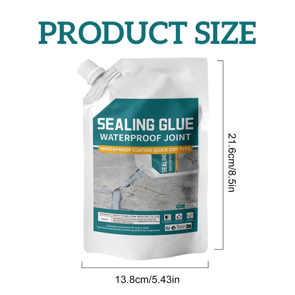 500ml Waterproof Sealant Roof Floor Caulk Glue for Concrete Joint Filling Sealants Penetrating Adhesive for Shower Room Wall