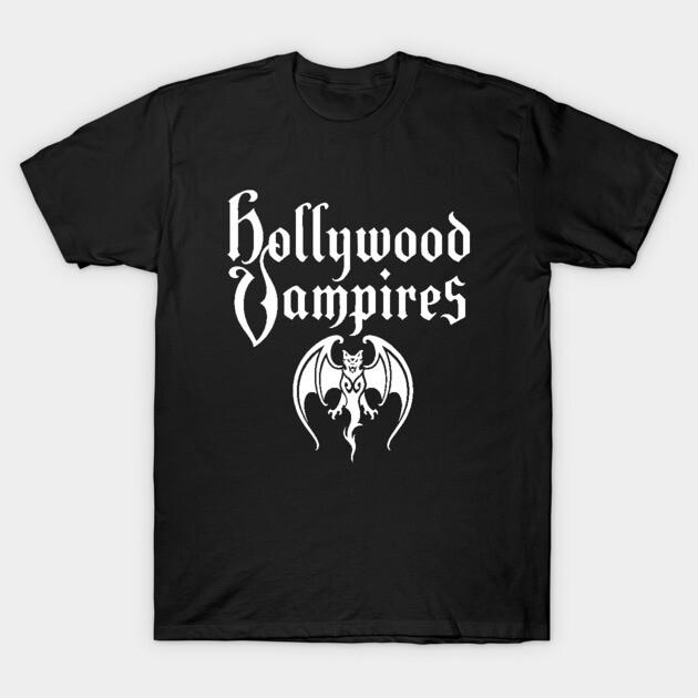 Азиатский размер Хлопок Унисекс Футболка Печать Футболка Футболка Hollywood Vampires Печать без вырезания Обычная посадка