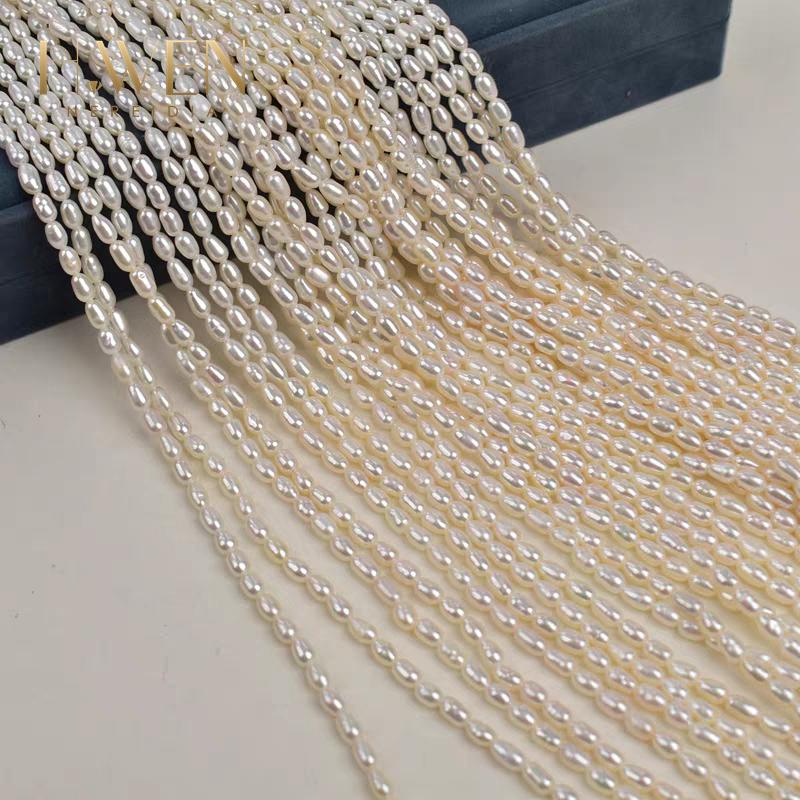 1-3A Rice Pearl Beads Strands 2-8mm White Pink Purple Bulk for Bridesmaid Proposal Handmade Jewelry Top Seller
