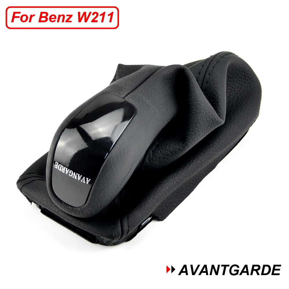 Car Accessories For Mercedes Benz W211 Automatic Speed Gear Stick Shifter Knob Lever HandBall Gaiter Boot Leather Cover