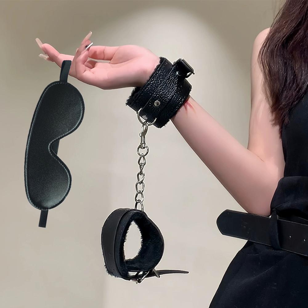 Секс-игрушки для пары Женские игры для взрослых Эротические наручники Ножные манжеты Плетка BDSM Бондаж Ограничения Рабыня 18+