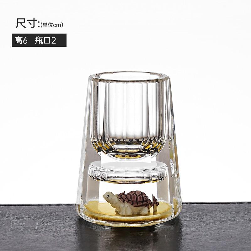 Креативная хрустальная рюмка для байцзю, высококлассная рюмка «Цзиньшань», рюмка для байцзю с золотой фольгой, бытовой набор рюмок на один глоток, винный набор, подарочная упаковка