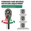 All Steel Handle Ratchet Wrench,1/2"Drive Large Ratchet Wrench, Quick Release Dual Direction Hand Ratchet Wrench for Auto Repair