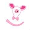 4 Pieces Pig Ears Headband Nose Bow Tie Tail Costume for Masquerade Parties Pink