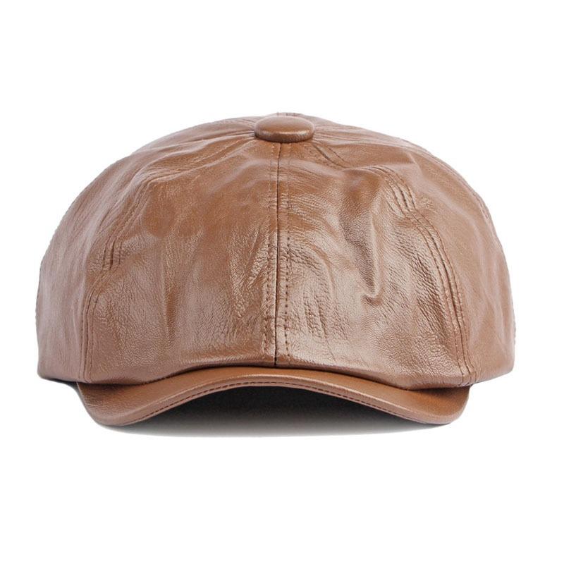 Мужская шляпа с острыми козырьками, женская плоская кепка из искусственной кожи в стиле ретро, ​​берет, кепка газетчика