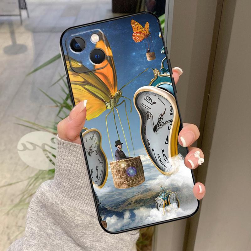 Чехол для телефона с картиной Сальвадора Дали для iPhone 16 Pro Max 14 11 12 13 15 Pro Max Mini XR 16e 15 16 Plus Задняя крышка