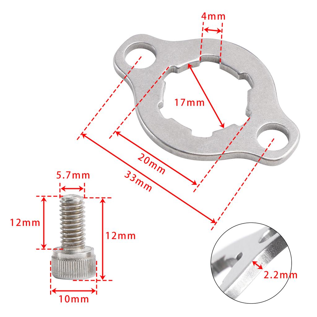 Фиксатор держателя передней звездочки с комплектом крепежа для Yamaha Blaster YFS200 1988-2007