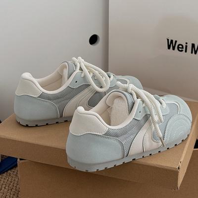 Повседневная обувь на плоской подошве с круглым носком, весна 2025, новые женские кроссовки de Trainers, дышащие, тонкие, спортивные, белые туфли на плоской подошве