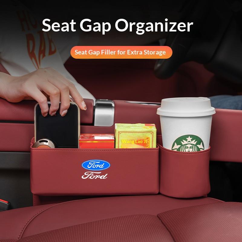 KLYD4 For Ford Mondeo Focus Explorer Escape Kuga Everest Bronco F-150 Ranger Transit Car Leather Seat Gap Storage Box