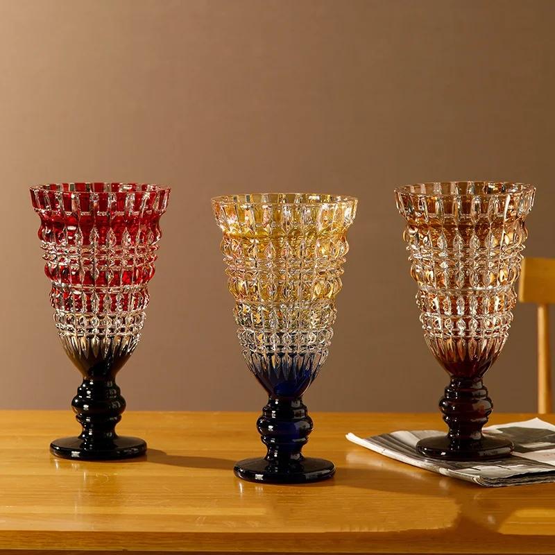 Стеклянная ваза Геометрические прозрачные цветные стеклянные бутылки Гидропоника Террариум Стеклянная ваза Украшения для дома Аксессуары