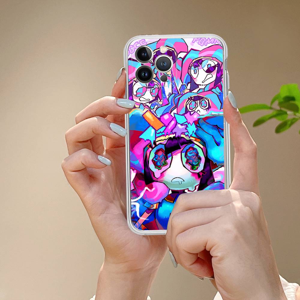 Забавный A-Удивительный D-Цифровой C-Цирк Чехол для Телефона Для IPhone 17 16 15 14 13 12 11 Pro Max Plus Мягкая Крышка Персонализированный DIY