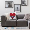 Florida Atlantic University Heart Pillowcase Polyester Linen Velvet Printed Zip Decor Pillow Case Bed Cushion Cover 45X45