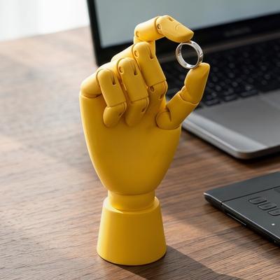 Артикулированная Гибкая Модель Руки с Подвижным Суставом и Основанием 3D-Печатный Позируемый Инструмент для Набросков Рисования Живописи Декор Стола