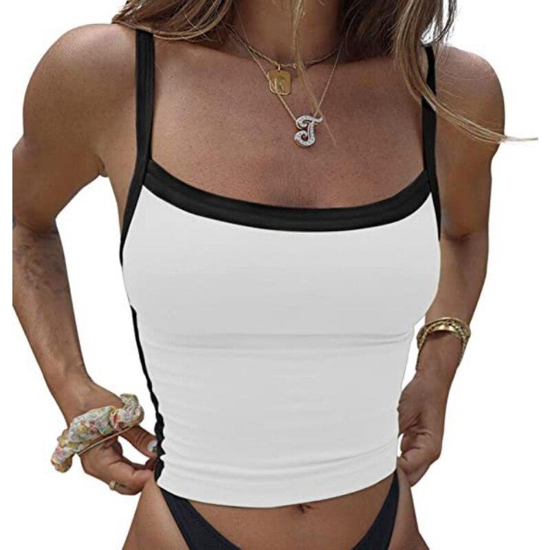Женская облегающая рубашка без рукавов, летняя сексуальная уличная одежда Y2k, укороченный топ с открытой спиной для девочек, корсет, одежда, повседневный топ 25787
