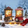 2026 Christmas Handcart Snow Globe, Auto Snowfall Musical Crystal Lamp, Santa Claus Desktop Ornament, Christmas Table Decor