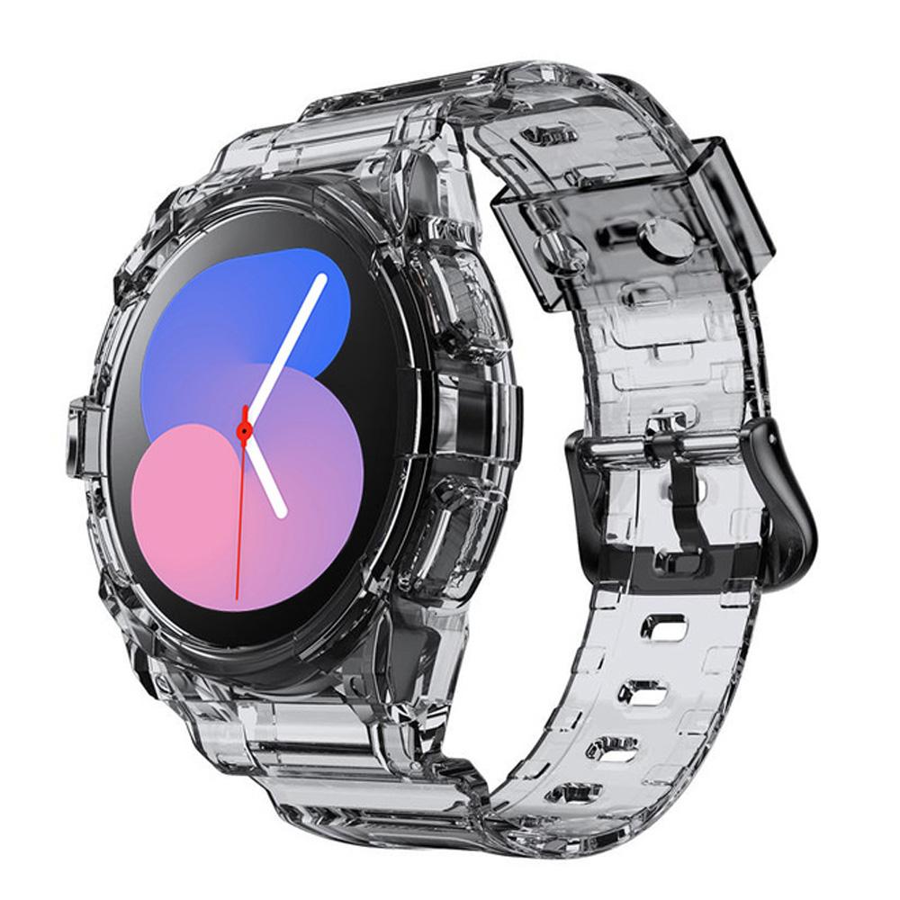 Прозрачный ремешок+корпус для Samsung Galaxy Watch 5/4 40мм 44мм Аксессуар Прозрачный чехол+спортивный браслет Ремешок для Galaxy Watch 4 браслет на запястье