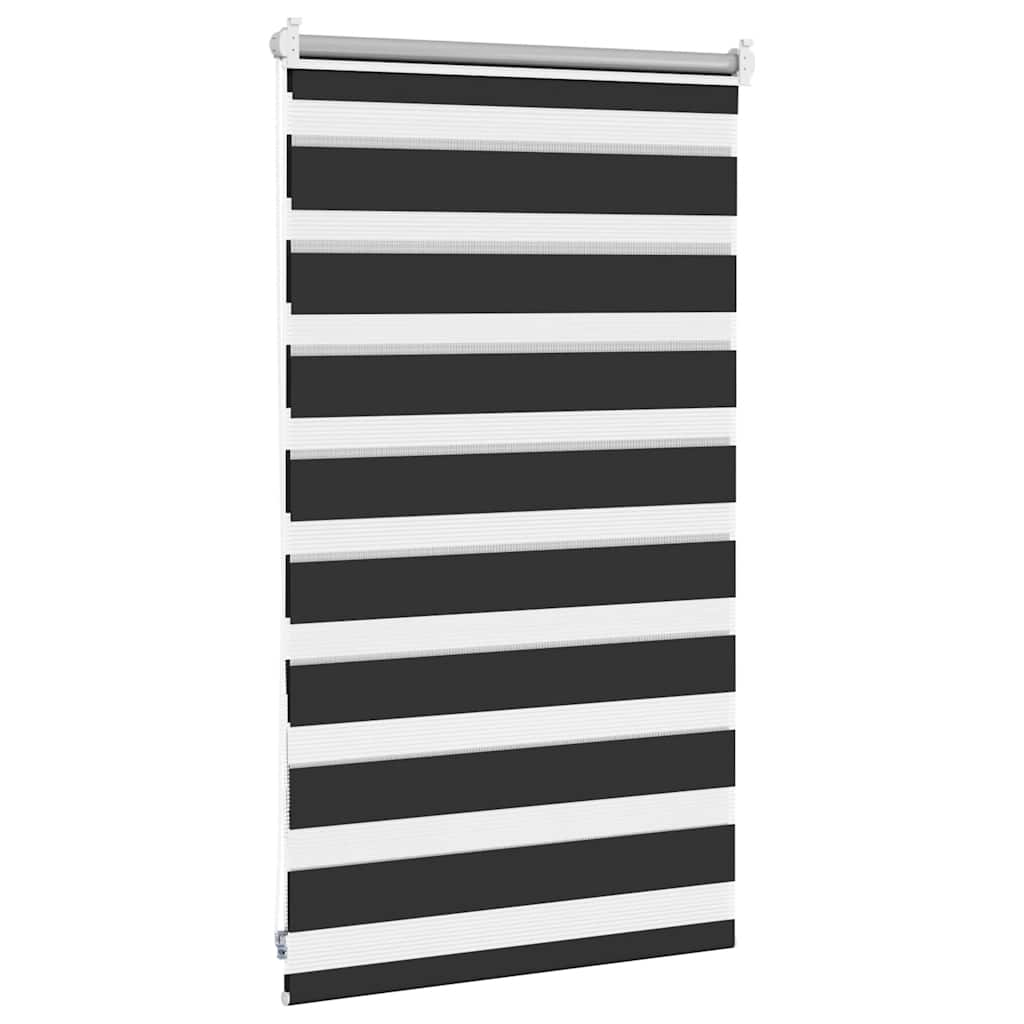Zebra Roller Blind 50.9 x 100 cm Fabric Width 46.7 cm Black