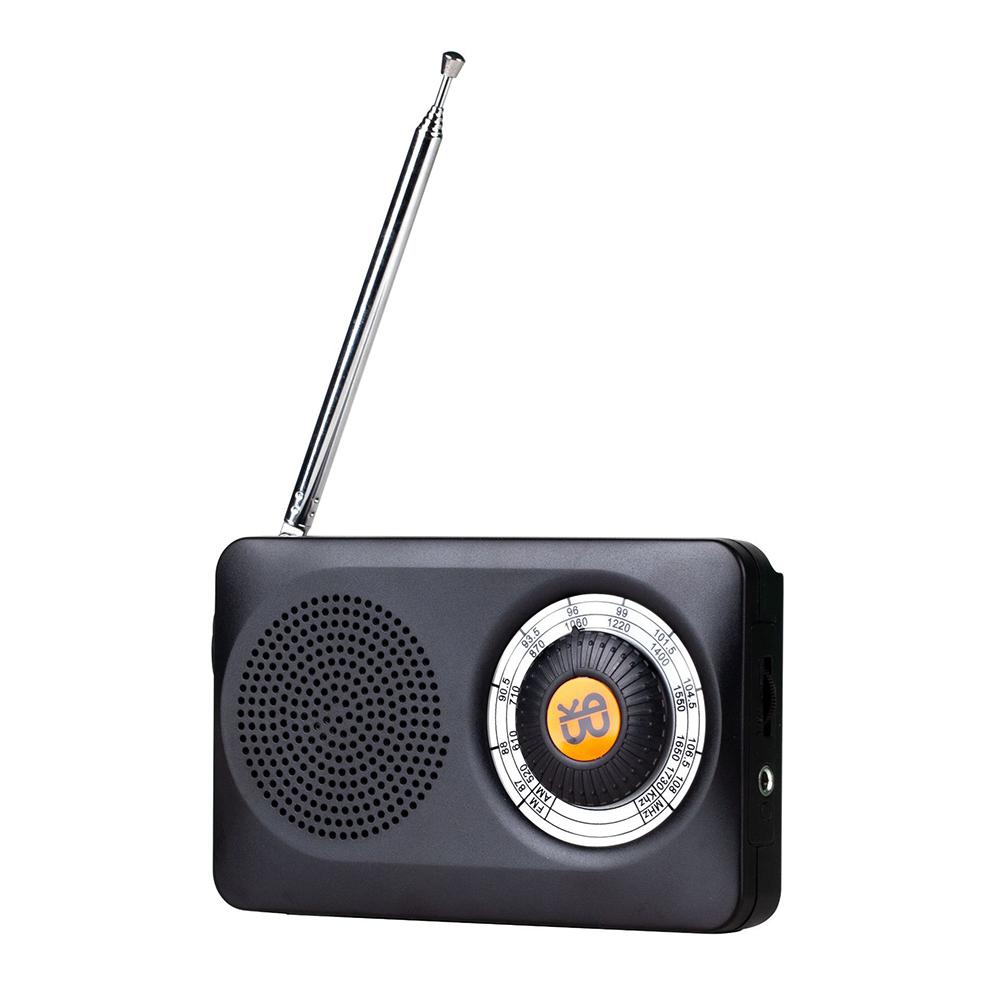 Мини AM FM Радио с Телескопической Антенной Карманное Радио с Громким Динамиком Разъемом для Наушников Радио на Батарейках для Дома в Помещении на Улице