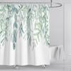 Новые простые шторки для душа с принтом листьев, водонепроницаемые, плотные, для ванной комнаты, ванны, большие широкие, с крючками