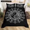 Yin Yang King Queen Duvet Cover Mandala Bohemian Bedding Set Retro Lotus Tai Chi Bagua Comforter Cover Chinoiserie Quilt Cover