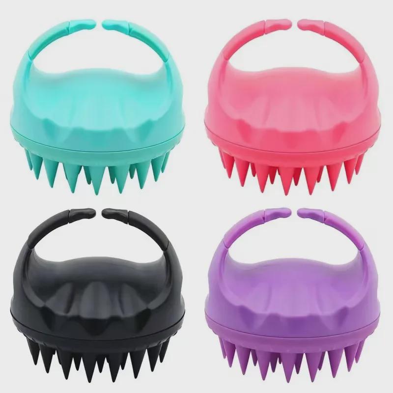 Silicone Scalp Massaging Shampoo Brush and Anti-Itch Comb
