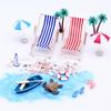 1 Set Dollhouse Mini Beach Miniature Landscape Decoration Simulated Beach Micro Landscape Dollhouse Miniature Resin Accessories