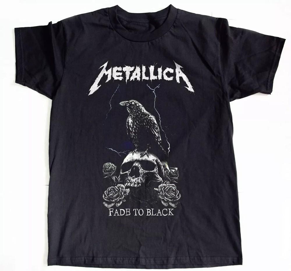 Metallica Fade to Black Хлопковая футболка с принтом рок-группы Размер S-4XL Унисекс
