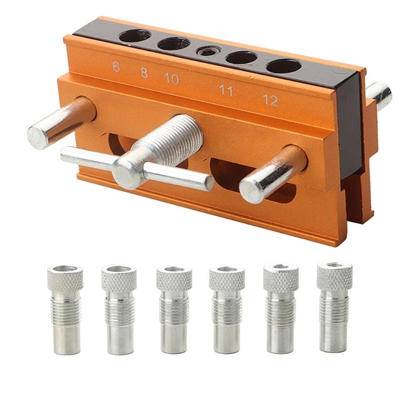 Самоцентрирующиеся наборы кондукторов для шкантов Регулируемая ширина Наборы кондукторов для шкантов для прямого соединения Отверстия 6 втулок 3 размера сверл