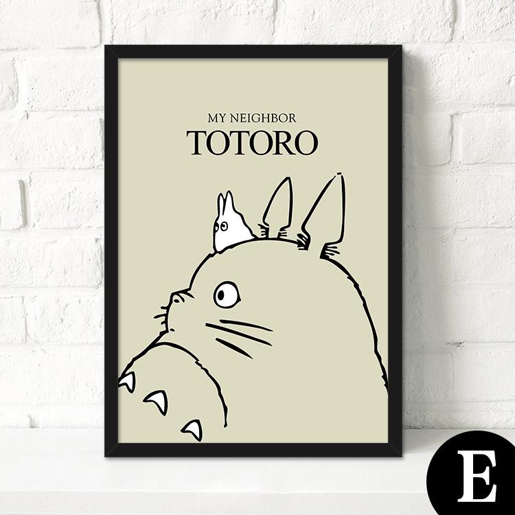 Декоративная живопись для гостиной, современная простая картина, Тоторо, мультяшные настенные картины, маленький свежий детский дом