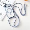 For iPhone Air Case Compatible with MagSafe Electroplating TPU Phone Cover with Long Lanyard