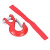 3 8in Clevis Safety Hook Steel 18000lbs Limit Capacity Antirust for Port Off Road Rescue LiftingRed