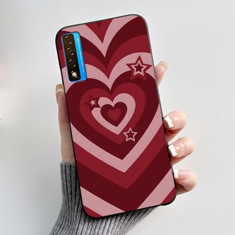 Чехол для TCL 20S 20L 20L+ 20 Pro 5G Роскошный Милый Кролик Любовь Забавный Черный Мягкий Силиконовый Чехол для Телефона для TCL20 20Pro 5G Задняя Крышка