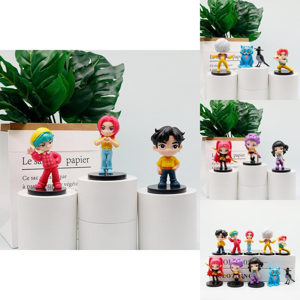 Q Версия Kpop Охотники на демонов ПВХ Модель Украшение Для Поклонников Истребителя демонов В Мультяшном Стиле