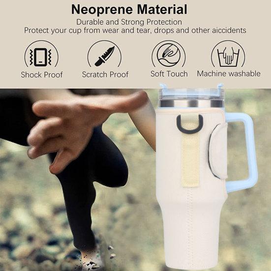 Стакан на 40 унций с ручкой, держатель, регулируемый плечевой ремень, застежка, лента, дорожная бутылка с водой, рукав для чашки