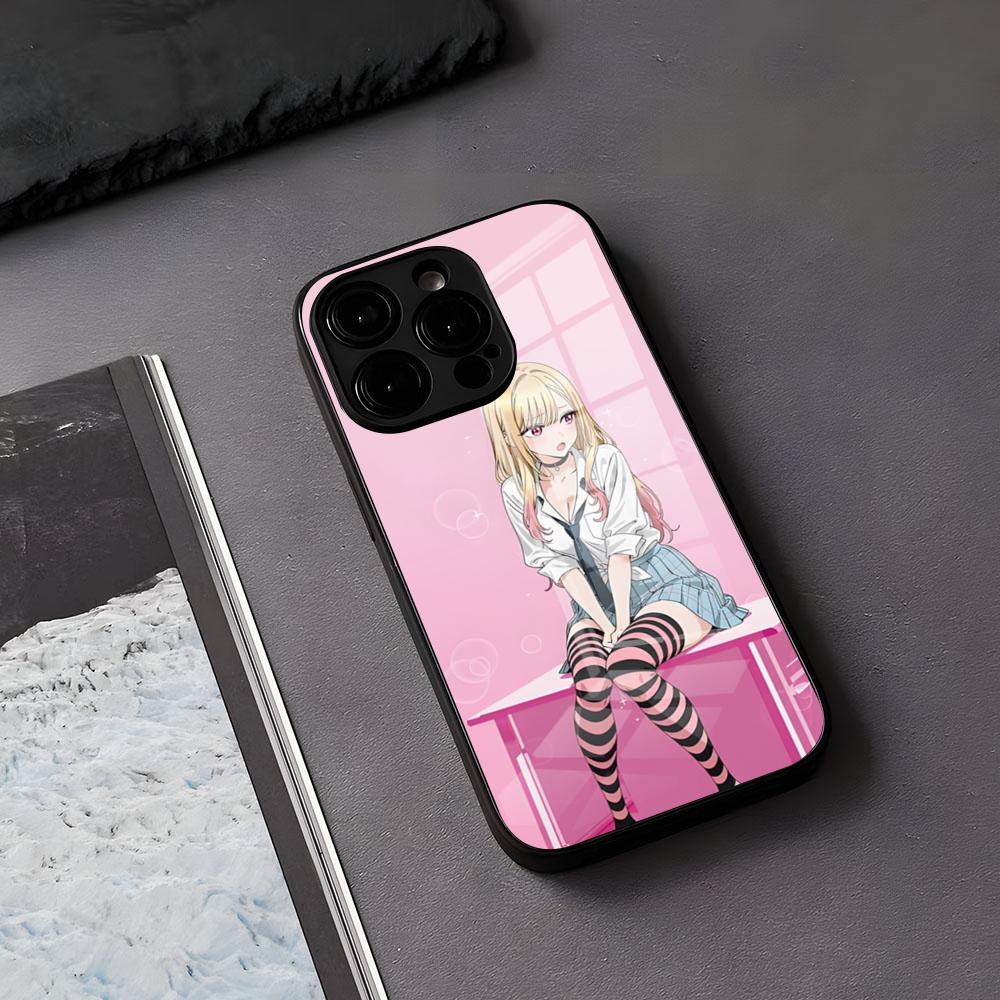 Чехол для телефона Sono Bisque Doll Wa Koi Wo Suru для iPhone 17 Air 16 E Pro Max 15 14 13 Mini 12 Pro 11 Max Plus Черная стеклянная крышка